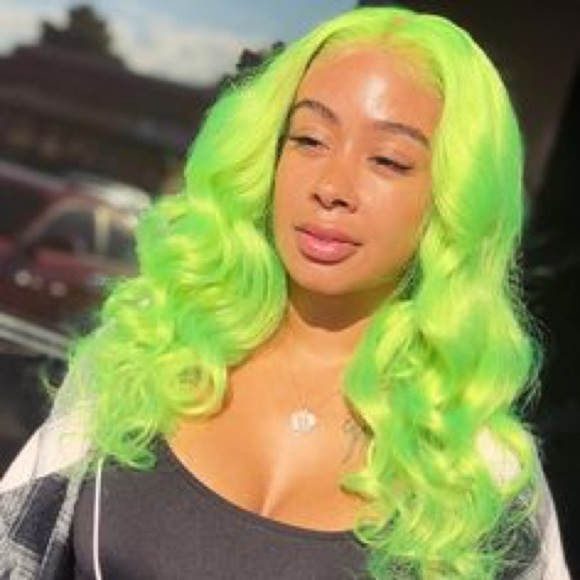 lime green lace frontal